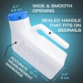 4.4 Tilcare portable urinal for men with wide opening, sealed handle, and clear measurement markings