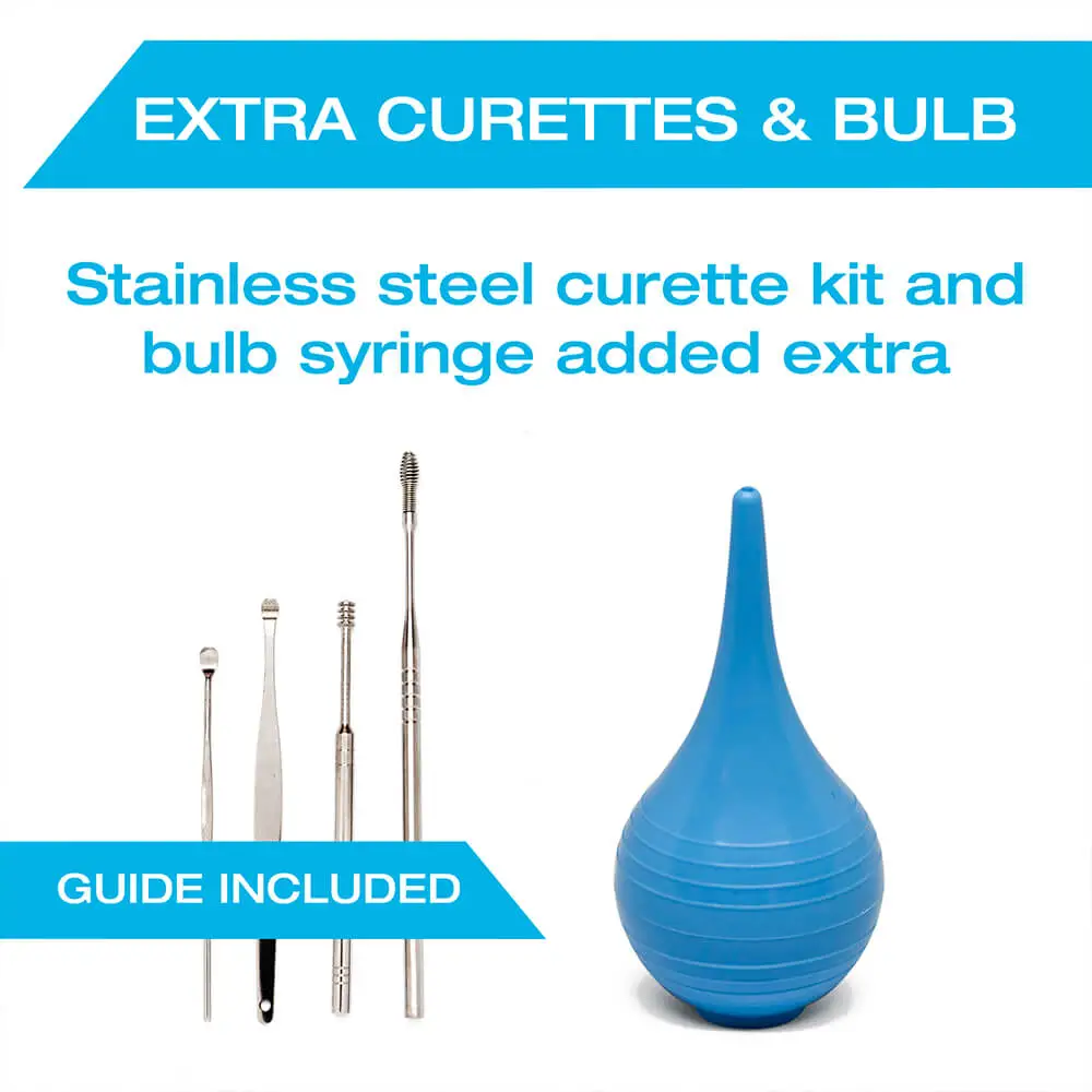Tilcare Ear Wax Removal Tool with extra curettes and bulb