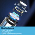 2 Ear Wax Removal Tool with 1080 HD Camera and 6 LED lights