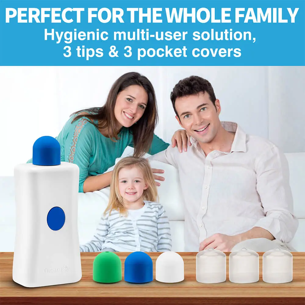 Tilcare Rechargeable Ear Pressure Relief Device for Flying is hygenic and multi-user solution