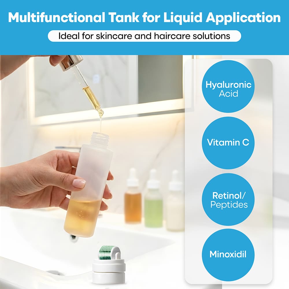 6 Derma Roller - multifuctional tank for liquid application