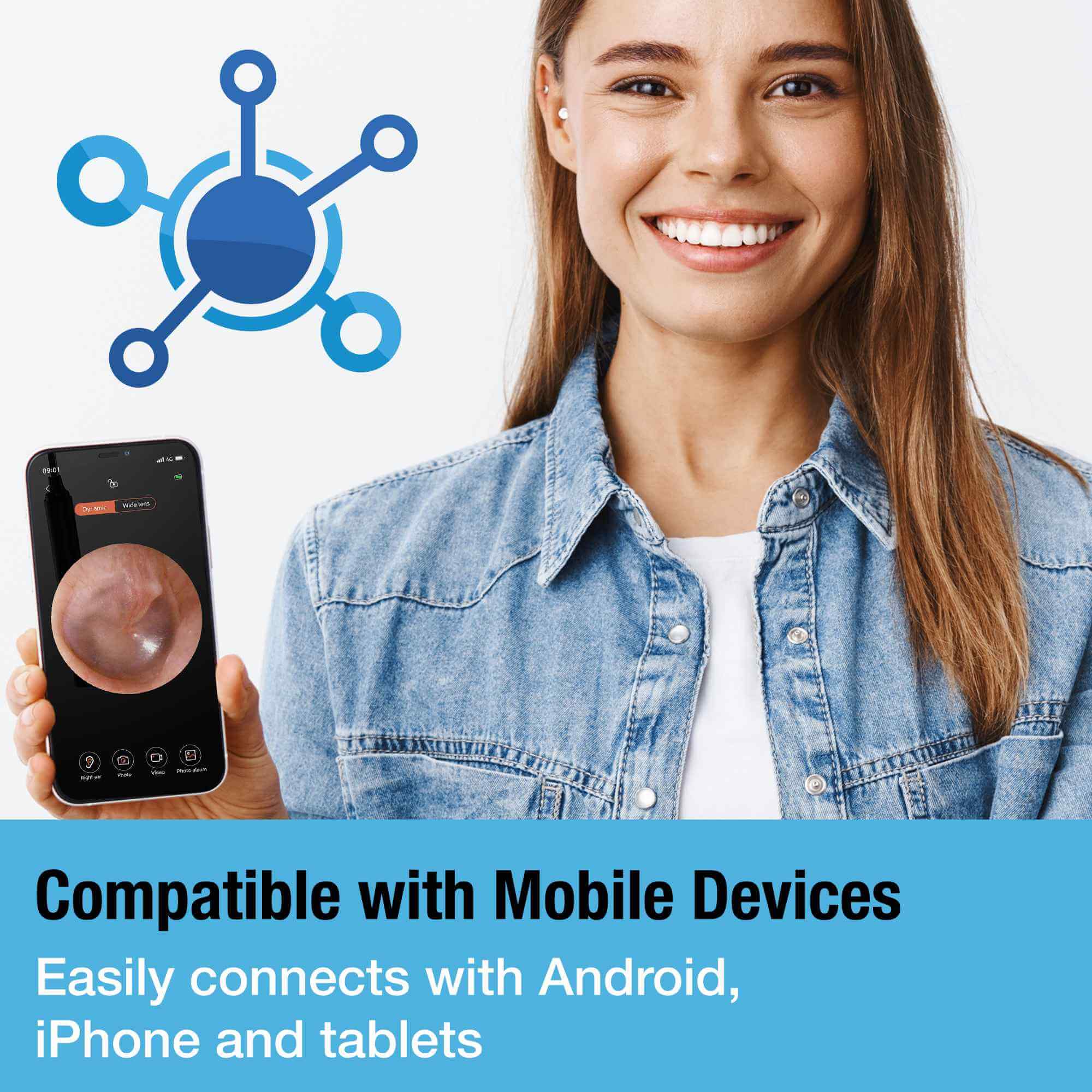 6 Ear Wax Removal Tool with Camera is compatible with Android/iOS devices