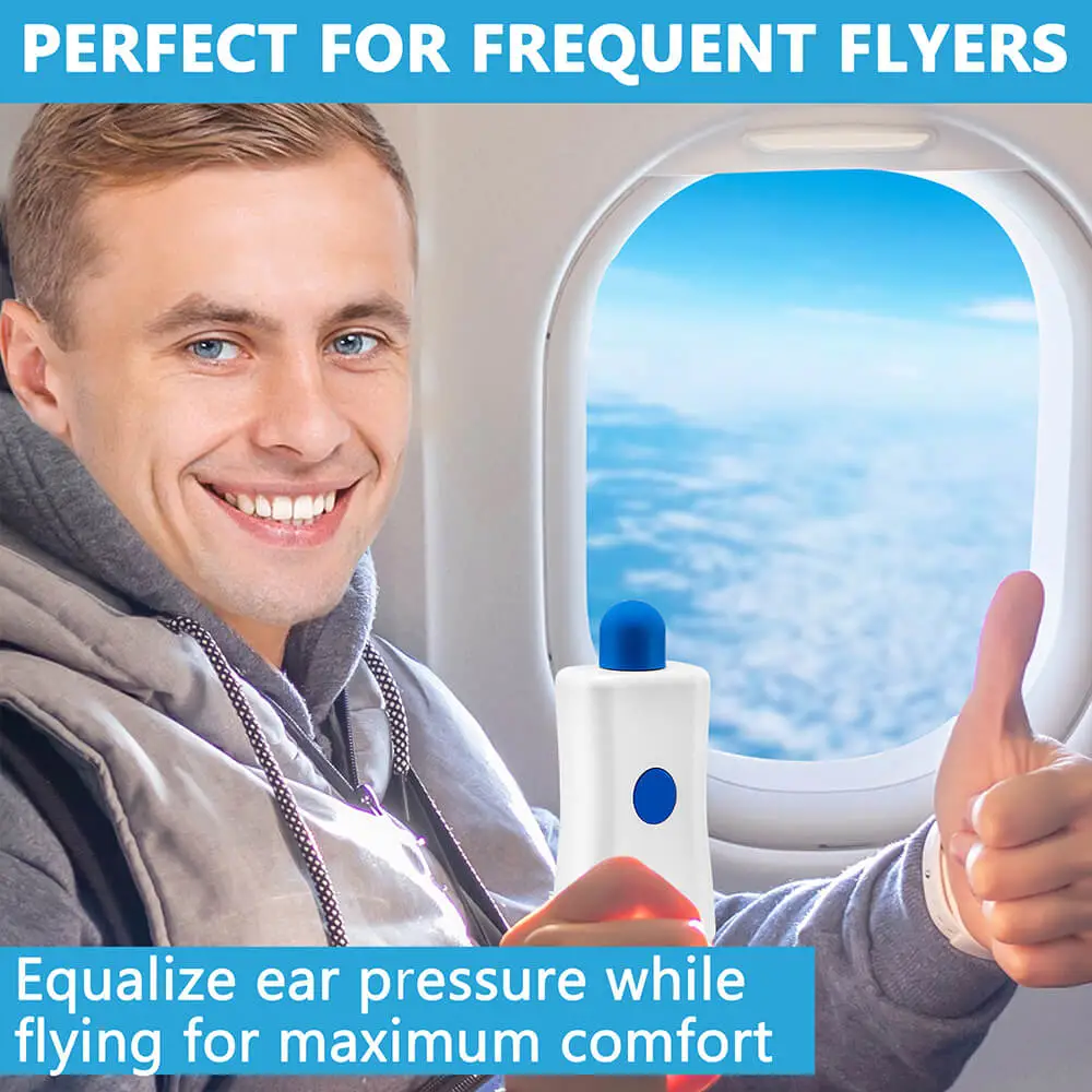 Tilcare Rechargeable Ear Pressure Relief Device for Flying is perfect for frequent flyers
