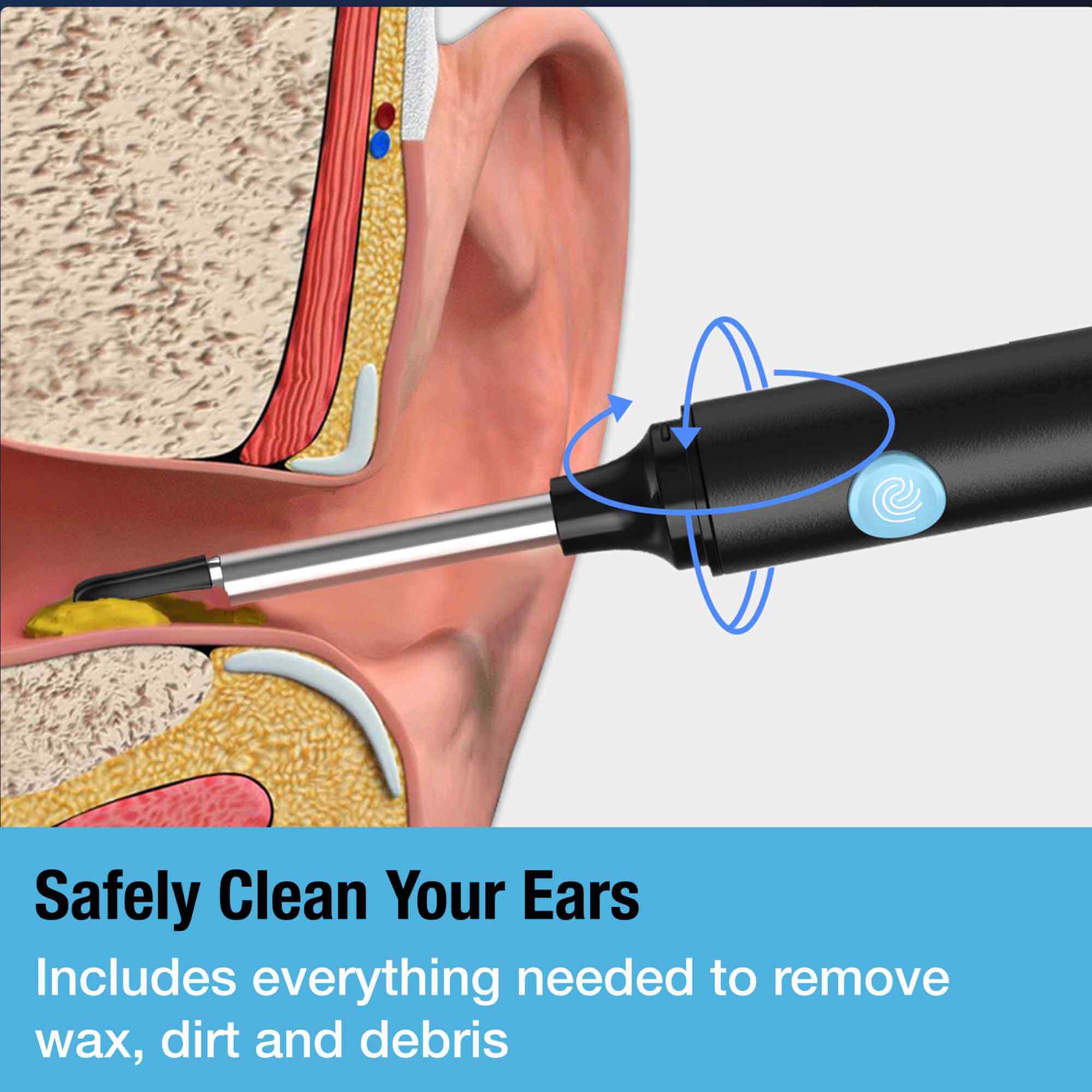 8 Ear Wax Removal Tool with Camera helps to clean ear with safety