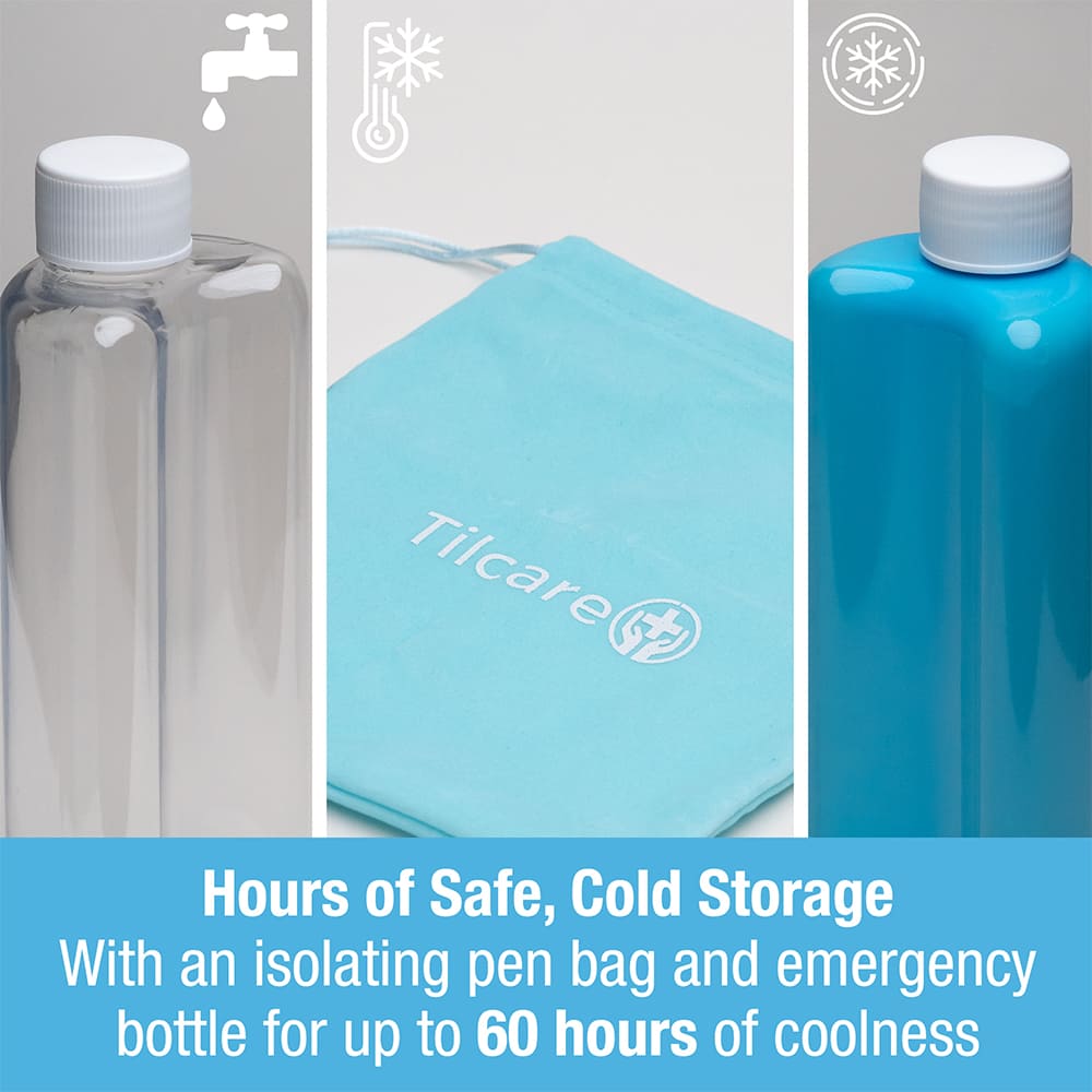 insulin cooler travel case holds upto 60 hours of coolness