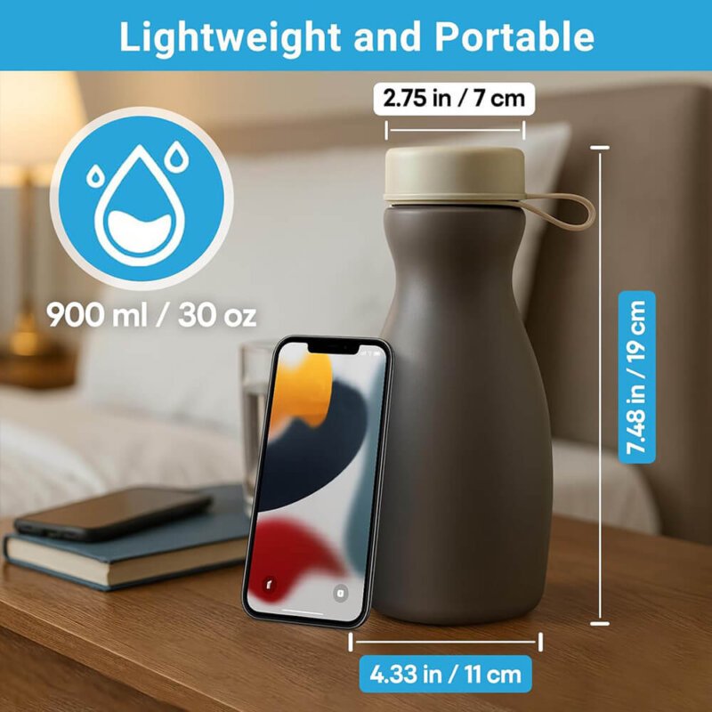 Tilcare Urinal Bottle- 30oz Spill-Proof, Travel Ready