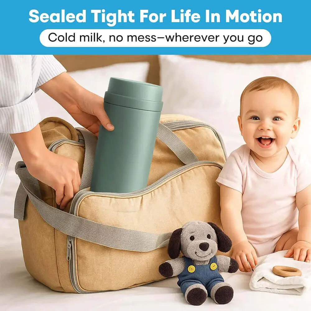 Image9 Tilcare Portable Breast Milk Cooler Bottle comes with seal tight cap