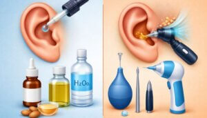 ear drops or ear wax removal tools
