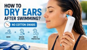 How to dry ears after shower