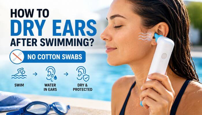 How to dry ears after shower